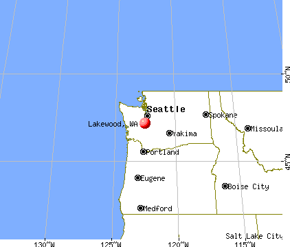 Lakewood, Washington map