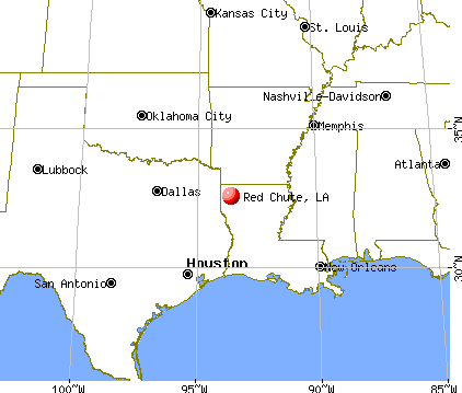 Red Chute, Louisiana map