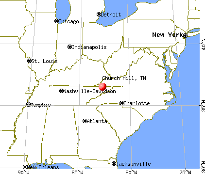 Church Hill, Tennessee map