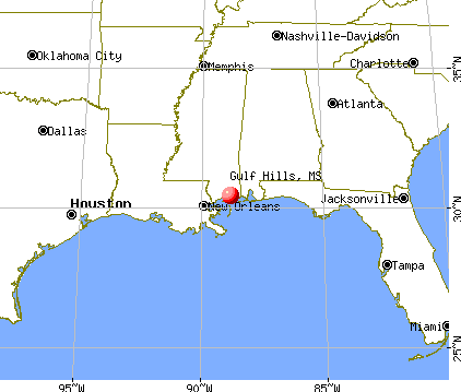 Gulf Hills, Mississippi map
