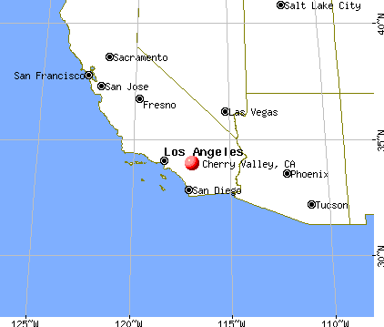 Cherry Valley, California map