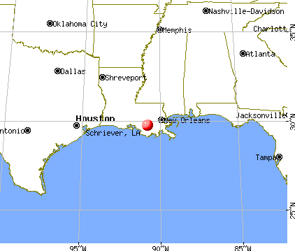 Schriever, Louisiana map