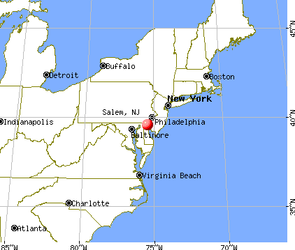 Salem, New Jersey map