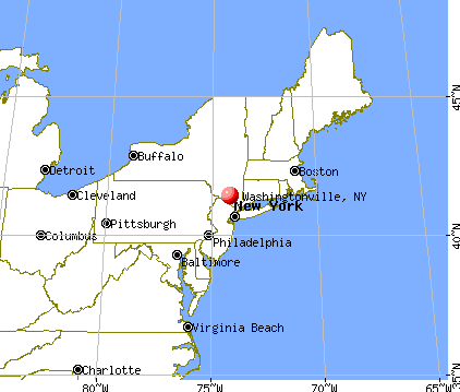 Washingtonville, New York map