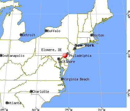 Elsmere, Delaware map