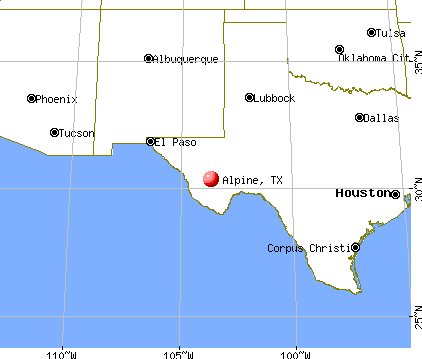 Alpine, Texas map