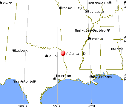 Atlanta, Texas map