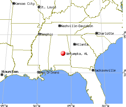 Wetumpka, Alabama map