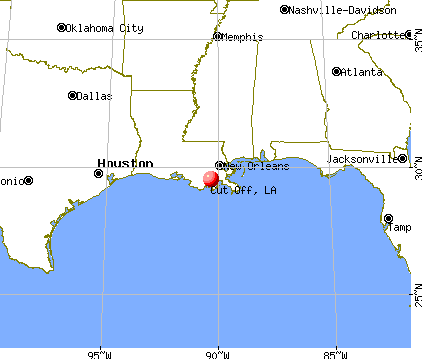 Cut Off, Louisiana map