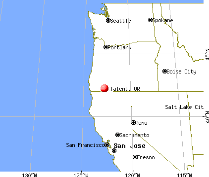 Talent, Oregon map