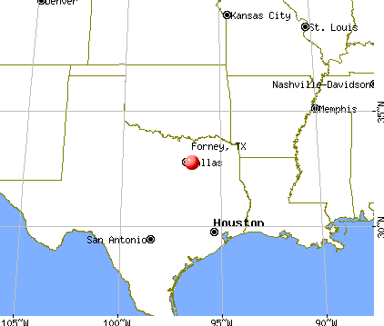 Forney, Texas map