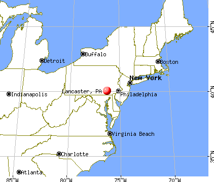 Lancaster, Pennsylvania map