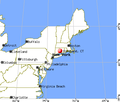 Portland, Connecticut map