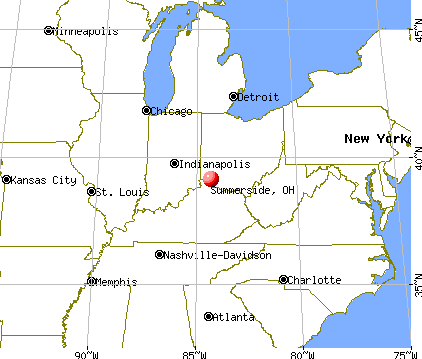 Summerside, Ohio map