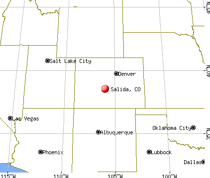 Salida, Colorado map