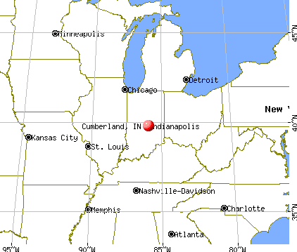 Cumberland, Indiana map