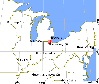 Northwood, Ohio map