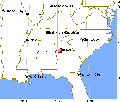 Fairburn, Georgia map