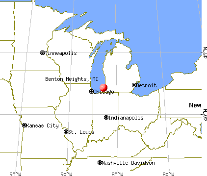 Benton Heights, Michigan map