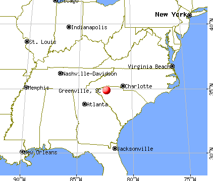 Greenville, South Carolina map