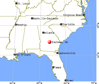 Eastman, Georgia map