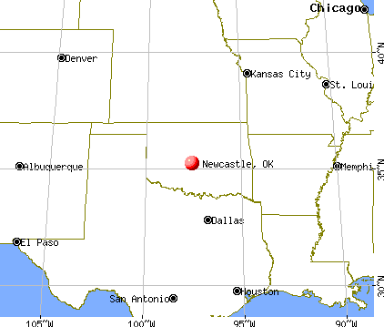 Newcastle, Oklahoma map