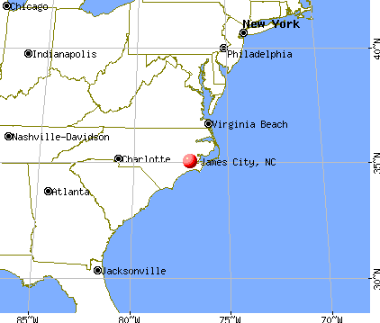 James City, North Carolina map