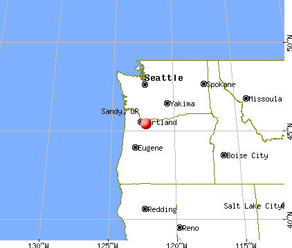 Sandy, Oregon map