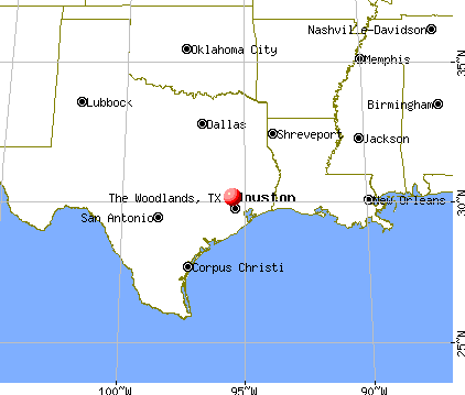 The Woodlands, Texas map