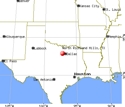 North Richland Hills, Texas map