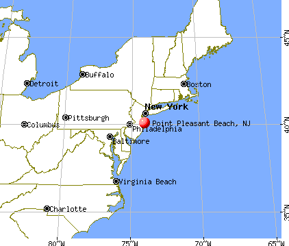Point Pleasant Beach, New Jersey map