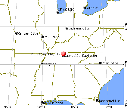 Millersville, Tennessee map