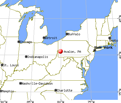 Avalon, Pennsylvania map