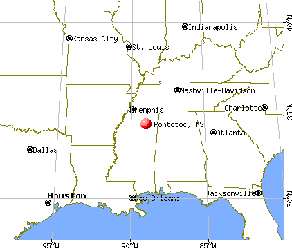 Pontotoc, Mississippi map