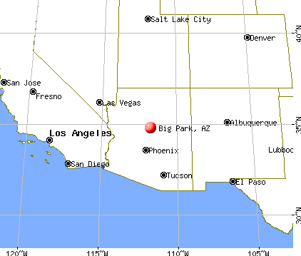 Big Park, Arizona map