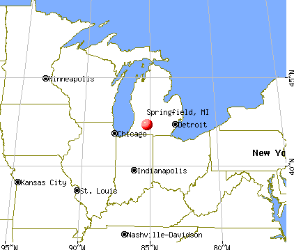 Springfield, Michigan map