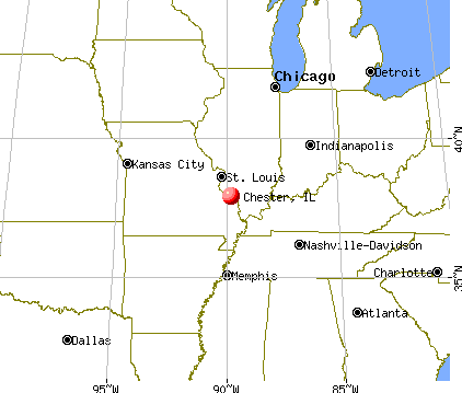 Chester, Illinois map