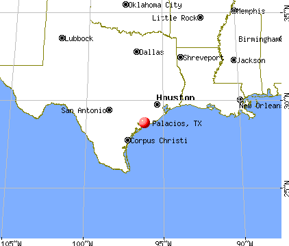 Palacios, Texas map