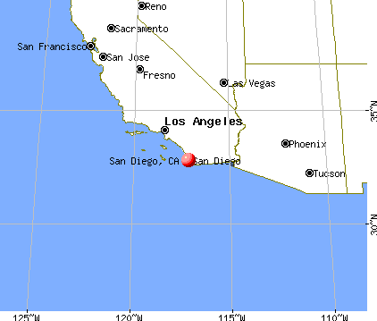 San Diego, California map