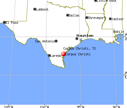 Corpus Christi, Texas map