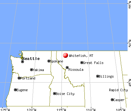 Whitefish, Montana map