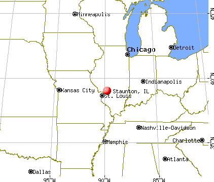 Staunton, Illinois map