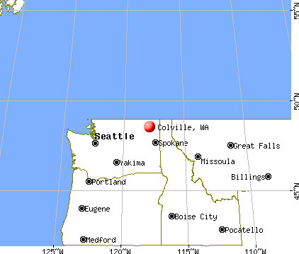 Colville, Washington map
