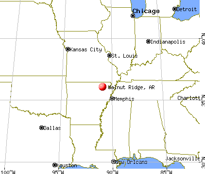 Walnut Ridge, Arkansas map