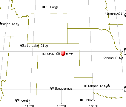 Aurora, Colorado map