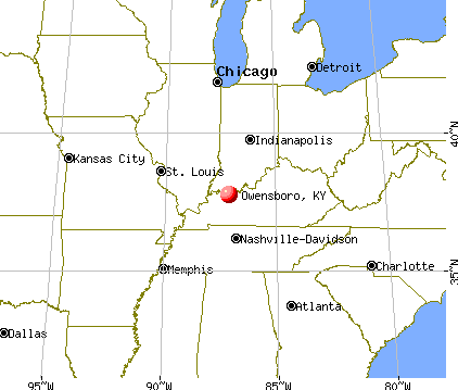Owensboro, Kentucky map