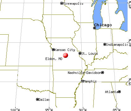 Eldon, Missouri map