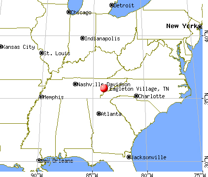 Eagleton Village, Tennessee map