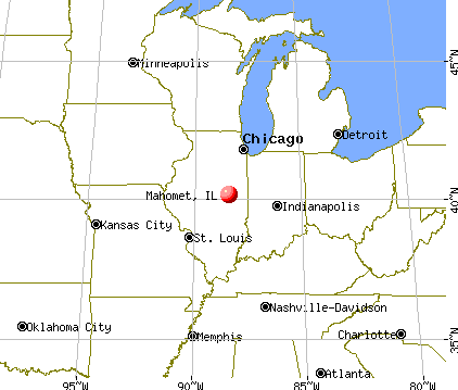 Mahomet, Illinois map