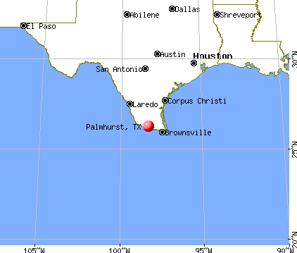 Palmhurst, Texas map